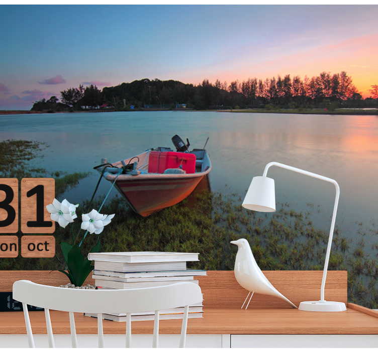 Tapisserie murale paysage scène aquatique paisible - TenStickers