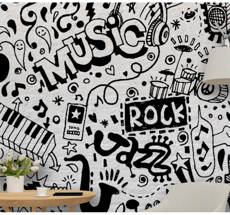 Tapisserie musique ambiance musicale artistique - TenStickers
