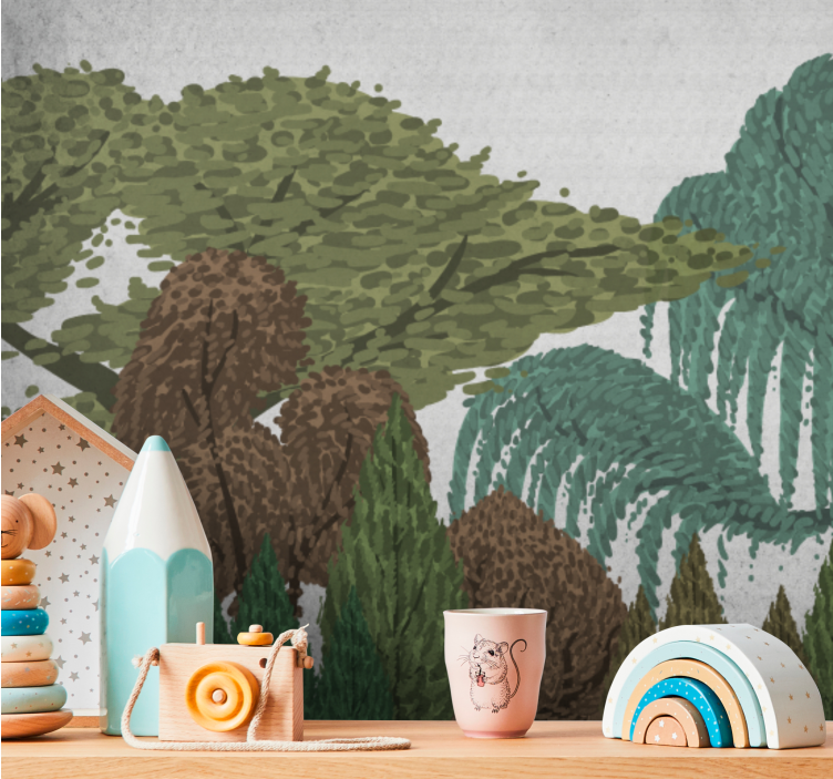 Tapisserie nature feuillage vivant - TenStickers