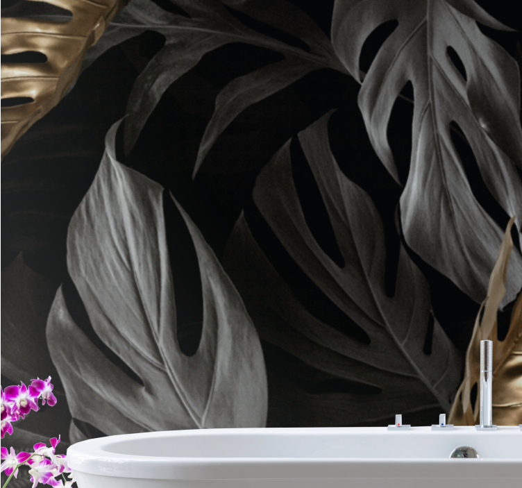 Tapisserie nature feuilles tropicales - TenStickers