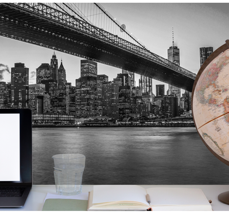 Tapisserie new york paysage urbain de brooklyn - TenStickers