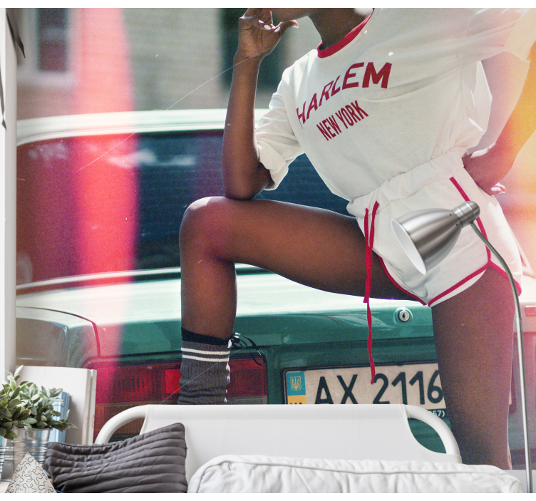 Tapisserie personnalisé pose de style harlem - TenStickers