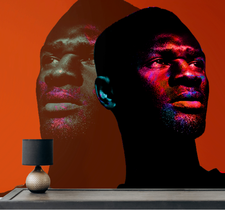 Tapisserie personnalisé silhouettes de portraits dynamiques - TenStickers