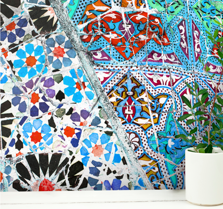 Tapisserie textures et motifs motifs de mosaïque raffinés - TenStickers