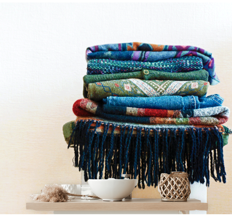 Tapisserie textures et motifs tissus enveloppés texturés - TenStickers