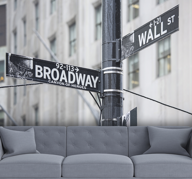 Tapisserie ville broadway wall street - TenStickers