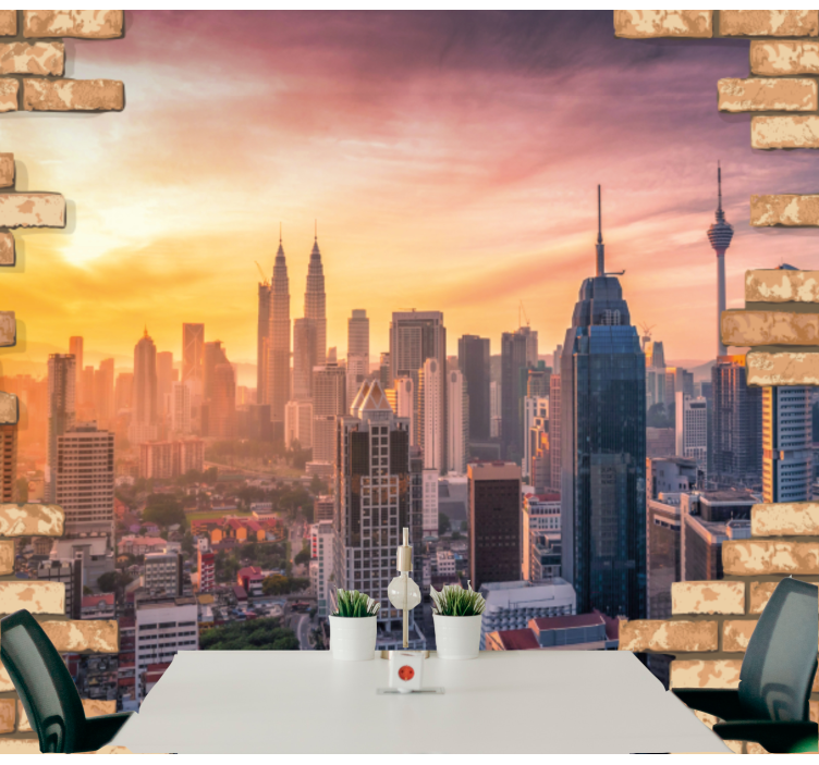 Tapisserie ville kuala lumpur skyline - TenStickers