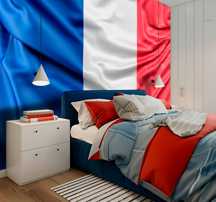 Tapisserie villes et pays drapeau français - TenStickers