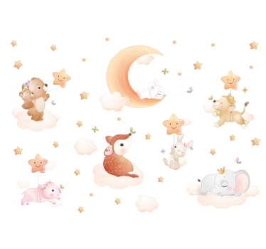 Tapisserie chambre bébé fais de beaux rêves - TenStickers