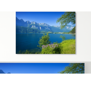 Tapisserie montagne calme du lac de montagne - TenStickers