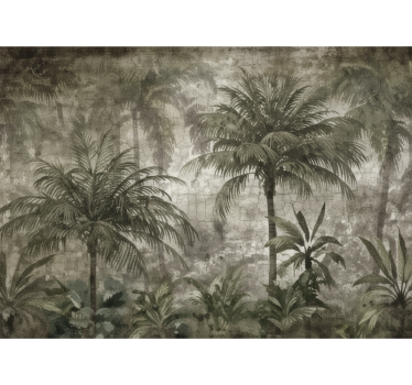 Tapisserie forêt palmier minimaliste - TenStickers