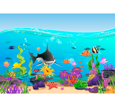 Photo murale pour enfant Poissons sous-marins - TenStickers