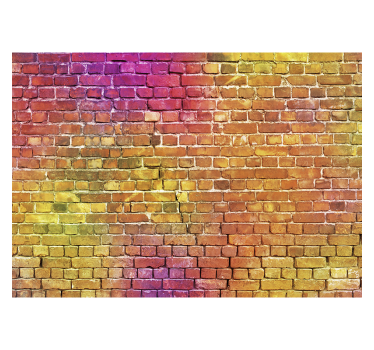Papier peint brique colorée moderne - TenStickers