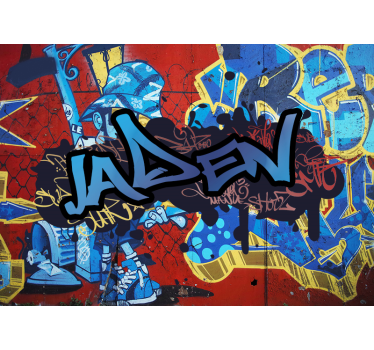 Tapisserie chambre Nom personnalisé graffiti - TenStickers