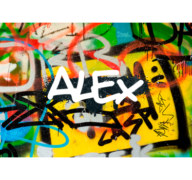 Tapisserie graffiti spray urbain personnalisable - TenStickers