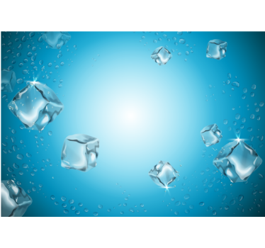 Tapisserie textures et motifs glaçons et eau - TenStickers