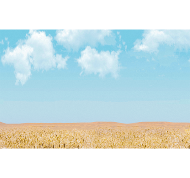 Tapisserie murale paysage ciel et blé - TenStickers