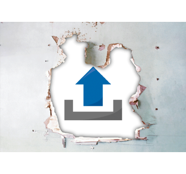 Papier peint pierre Mur cassé effet trompe l'oeil avec photo - TenStickers