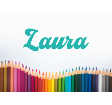 Tapisserie personnalisable nom en cursive - TenStickers
