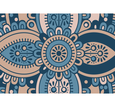 Tapisserie textures et motifs motif mandala floral - TenStickers
