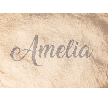 Photo murale chambre ado Nom dans le sable - TenStickers