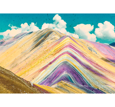 Tapisserie murale paysage sommets colorés - TenStickers