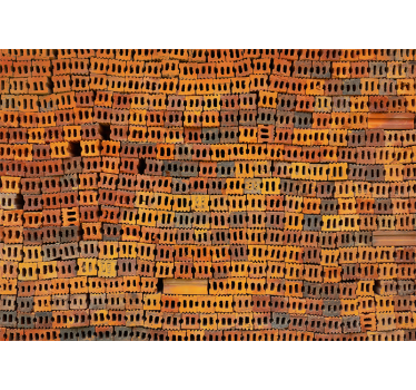 Tapisserie brique motif brique empilée - TenStickers