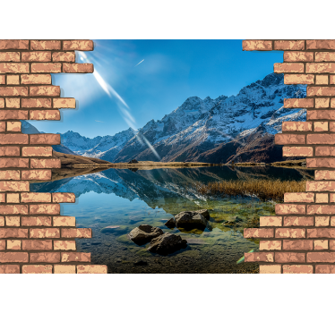 Papier peint brique rouge Mur de briques 3d avec photo - TenStickers