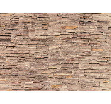 Papier peint brique rouge Beige élégant - TenStickers