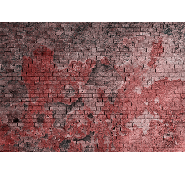 Tapisserie brique surface rouge texturée - TenStickers