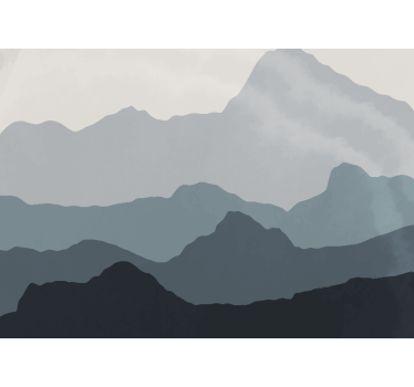 Tapisserie montagne paysage de montagne paisible - TenStickers