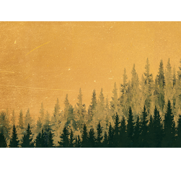 Tapisserie nature silhouette de pin - TenStickers