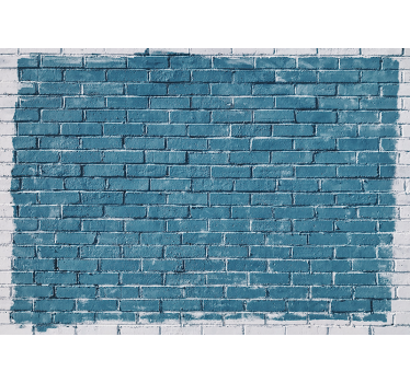 Tapisserie brique mur bleu texturé - TenStickers