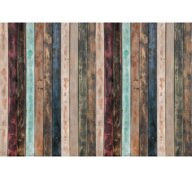 Tapisserie brique texture de planche en bois - TenStickers