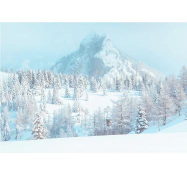 Tapisserie montagne paysage de sommets glacés - TenStickers