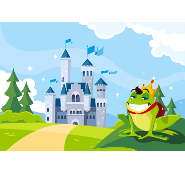Papier peint chambre enfant Prince grenouille de conte - TenStickers