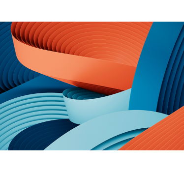 Papier peint effet 3D Géométrique circulaire - TenStickers