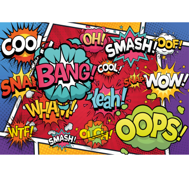 Tapisserie graffiti effets audio de bande dessinée - TenStickers