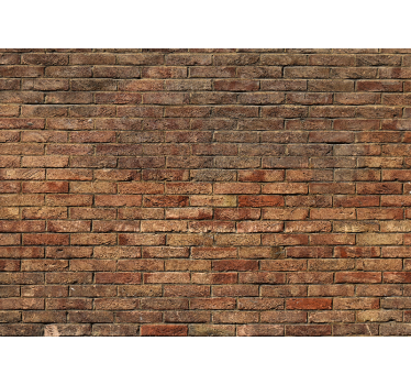 Papier peint brique rouge Brun brut - TenStickers