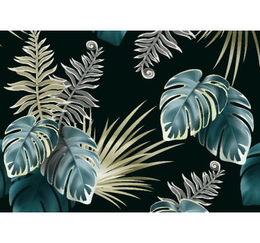 Papier peint feuilles de palmier élégantes originales - TenStickers