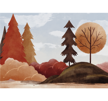 Papier peint mural foret Bouleaux scandinaves - TenStickers