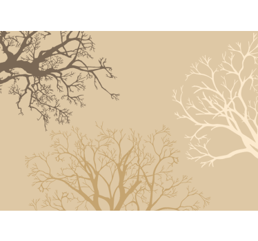 Tapisserie murale arbre silhouettes de branches élégantes - TenStickers