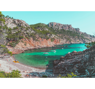 Tapisserie murale paysage vue sur la mer cove - TenStickers