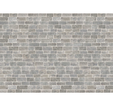 Papier peint brique rouge Style rustique en briques blanches - TenStickers