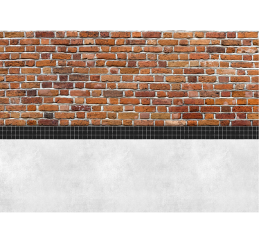 Tapisserie murale salle de bain effet briques - TenStickers