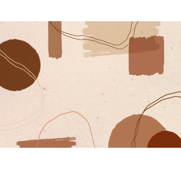 Tapisserie murale terracotta conception abstraite - TenStickers