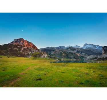 Tapisserie murale paysage vue sur les alpages - TenStickers