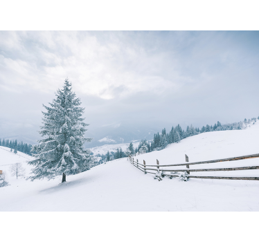 Peinture murale forêt d'hiver - TenStickers