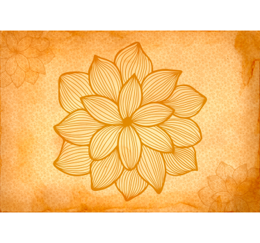 Photo murale Grande fleur avec motif paisley - TenStickers