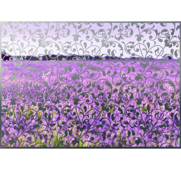 Photo murale Feuilles ornementales avec fleurs - TenStickers